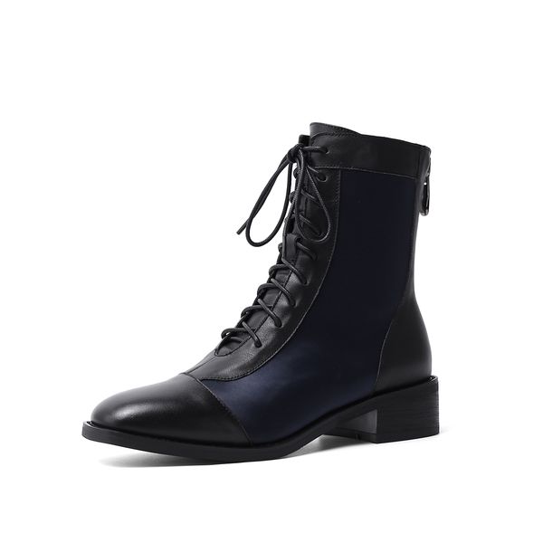 ins women mid-calf boots genuine leather toe 22-25 cm feet length cowhide stitching patent leather classic martin boots, Black
ins women mid-calf boots genuine leather toe 22-25 cm feet length cowhide stitching patent leather classic martin boots, Black