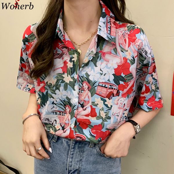 woherb floral printed short sleeve blouses korean casual loose shirts women summer fashion new blusas mujer 91674 210225, White
woherb floral printed short sleeve blouses korean casual loose shirts women summer fashion new blusas mujer 91674 210225, White