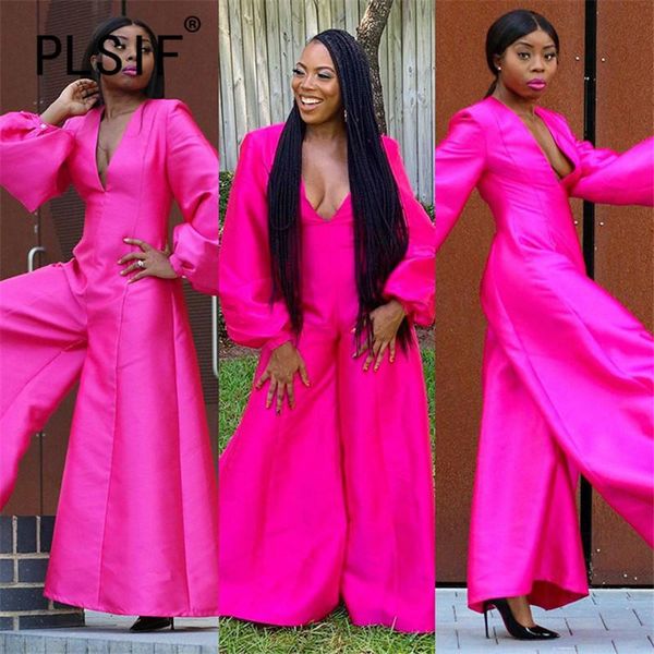 women's jumpsuits & rompers brand style v neck women jumpsuit long sleeve solid wide leg pant ladies romper, Black;white
women's jumpsuits & rompers brand style v neck women jumpsuit long sleeve solid wide leg pant ladies romper, Black;white