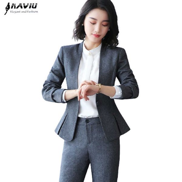 gray fashion women pants suit professional formal long sleeve slim blazer and trousers office ladies work wear 210604, White;black
gray fashion women pants suit professional formal long sleeve slim blazer and trousers office ladies work wear 210604, White;black