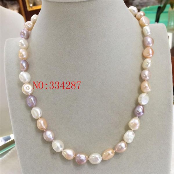 chains classic 9-10mm south sea natural baroque white pearl necklace 18inch, Silver 
chains classic 9-10mm south sea natural baroque white pearl necklace 18inch, Silver