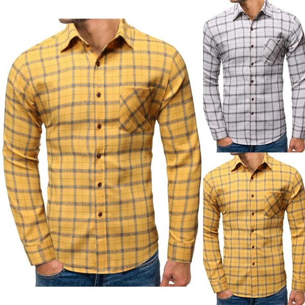 men's casual shirts autumn shirt lapel simple breasted pockets slim plaid print long sleeve bottoming yellow, White;black
men's casual shirts autumn shirt lapel simple breasted pockets slim plaid print long sleeve bottoming yellow, White;black