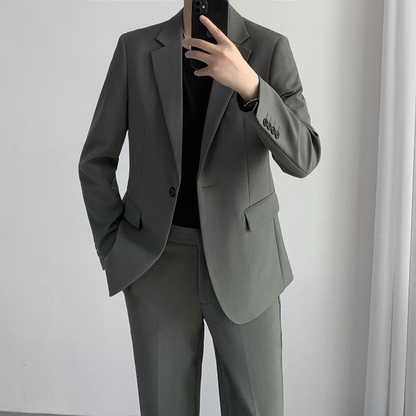 men's suits & blazers brown men dress british 2piece wedding suit autumn mens business formal solid luxury slim fit, White;black
men's suits & blazers brown men dress british 2piece wedding suit autumn mens business formal solid luxury slim fit, White;black