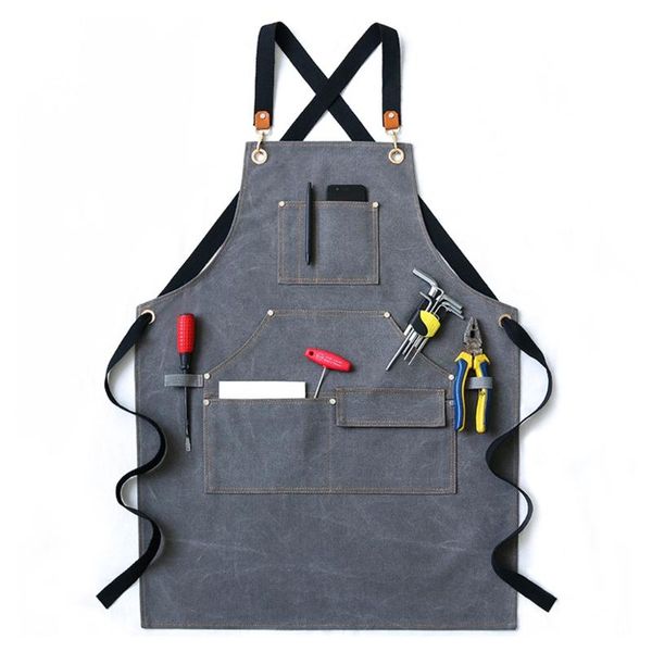 aprons men women canvas work apron cross-back adjustable shoulder strap handcraft bib with multi tool pockets for woodworking painting
aprons men women canvas work apron cross-back adjustable shoulder strap handcraft bib with multi tool pockets for woodworking painting