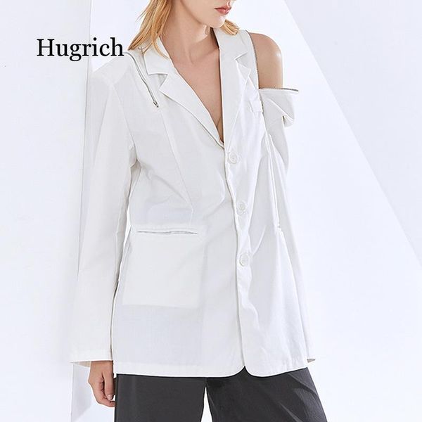 women's suits & blazers 2021 fashion suit elegant single breasted design solid color office lady caucal blazer, White;black
women's suits & blazers 2021 fashion suit elegant single breasted design solid color office lady caucal blazer, White;black