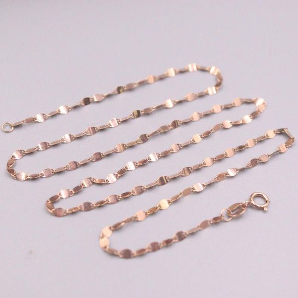 chains fine pure au 750 18kt rose gold chain 2mmw women tile link necklace 18inch 1.9-2.1g, Silver
chains fine pure au 750 18kt rose gold chain 2mmw women tile link necklace 18inch 1.9-2.1g, Silver