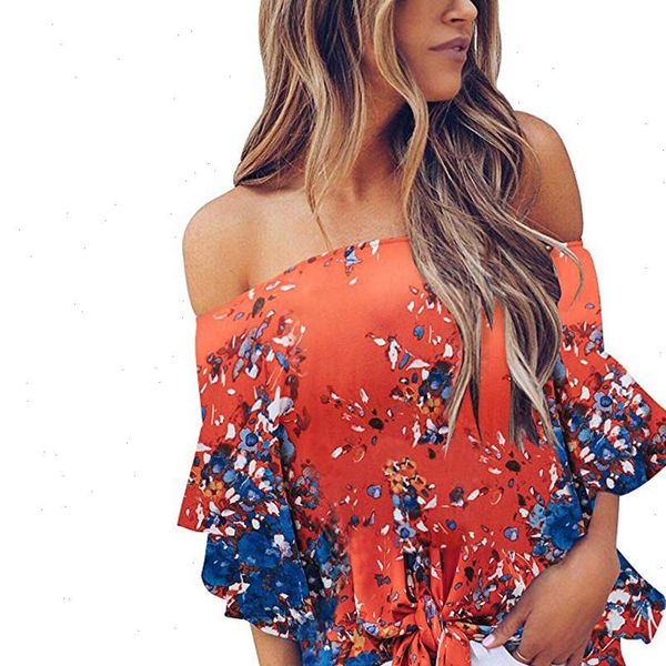 womens and blouses cold shoulder women blouses floral tie front chiffon shirt flare sleeve off shoulder blusas mujer, White
womens and blouses cold shoulder women blouses floral tie front chiffon shirt flare sleeve off shoulder blusas mujer, White