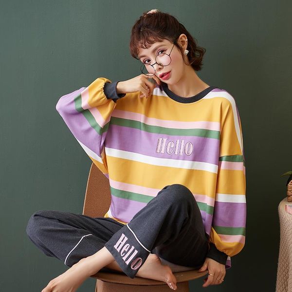 plus size 3xl 4xl new autumn winter cute sleep lounge pajama long sleeve stripe women pajama set full cotton sleepwear for women, Black;red
plus size 3xl 4xl new autumn winter cute sleep lounge pajama long sleeve stripe women pajama set full cotton sleepwear for women, Black;red