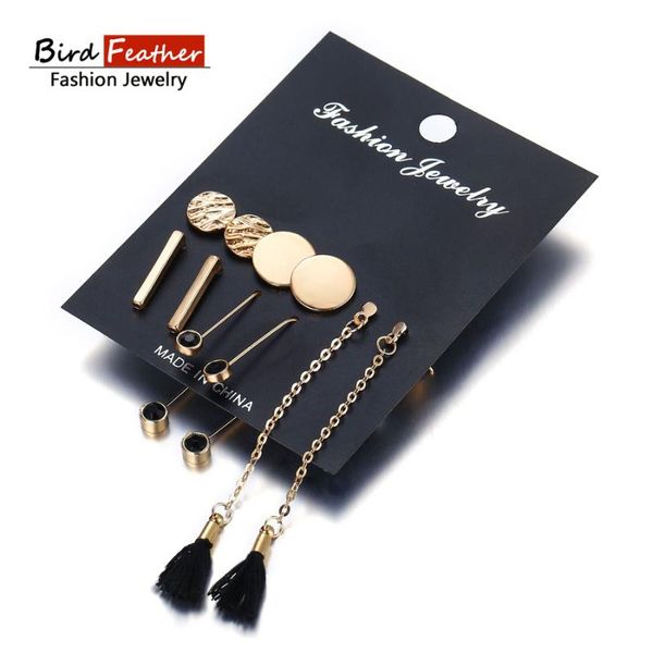 stud fashion statement black tassel earrings set for women vintage wedding party bridal fringed jewelry gift 6 pairs, Golden;silver
stud fashion statement black tassel earrings set for women vintage wedding party bridal fringed jewelry gift 6 pairs, Golden;silver