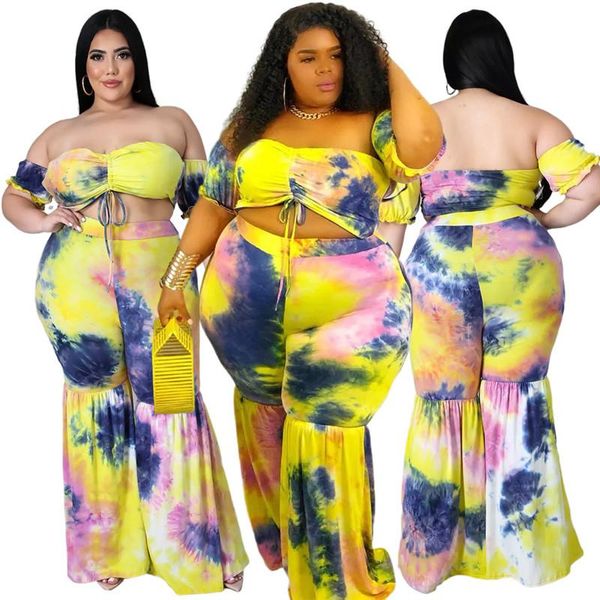 plus size tracksuits two piece set women sets summer print pleated lace up flared pants suit fashion streetwear wholesale drop, Black
plus size tracksuits two piece set women sets summer print pleated lace up flared pants suit fashion streetwear wholesale drop, Black