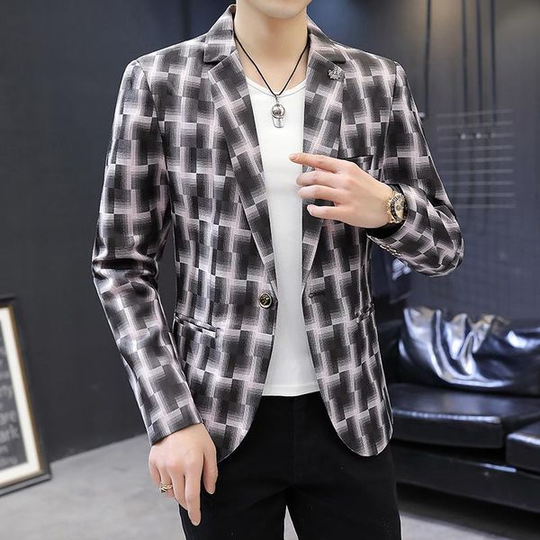 men's suits & blazers autumn men jackets 2021 arrival mens casual fashion single button plaid slim fit coat male jacket 3xl, White;black
men's suits & blazers autumn men jackets 2021 arrival mens casual fashion single button plaid slim fit coat male jacket 3xl, White;black