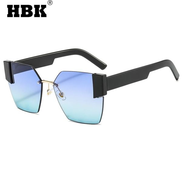 sunglasses hbk 2021 rimless square for women men vintage oversized fashion design gradient uv400 sun glasses, White;black
sunglasses hbk 2021 rimless square for women men vintage oversized fashion design gradient uv400 sun glasses, White;black