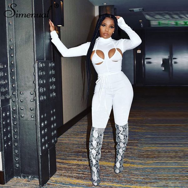 bandage hollow out long sleeve skinny rompers womens jumpsuit fashion sporty workout active wear white autumn jumpsuits, White;black
bandage hollow out long sleeve skinny rompers womens jumpsuit fashion sporty workout active wear white autumn jumpsuits, White;black