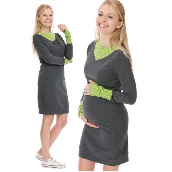 maternity dresses lactation dress pregnant breastfeeding sweater nursing suit-dress spelling color long sleeve pregnancy clothes, White
maternity dresses lactation dress pregnant breastfeeding sweater nursing suit-dress spelling color long sleeve pregnancy clothes, White
