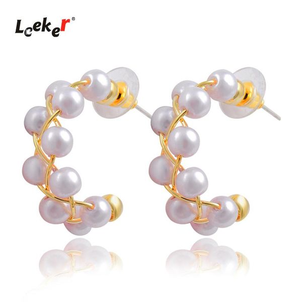hoop & huggie leeker gold color earrings for women with white pearl elegant wedding jewelry gift 349 lk2, Golden;silver
hoop & huggie leeker gold color earrings for women with white pearl elegant wedding jewelry gift 349 lk2, Golden;silver