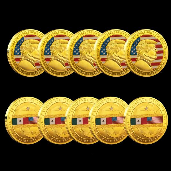 5pcs non magnetic crafts donald j trump of us president keep american great build the wall to usa great gold plated souvenir coin
5pcs non magnetic crafts donald j trump of us president keep american great build the wall to usa great gold plated souvenir coin