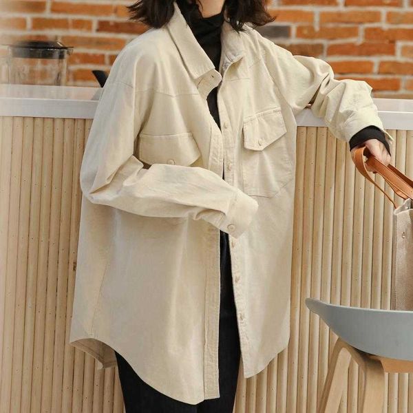 women's blouses & shirts spring autumn vintage long sleeve corduroy women bf style hest pockets design plus size ladies 47a9, White
women's blouses & shirts spring autumn vintage long sleeve corduroy women bf style hest pockets design plus size ladies 47a9, White