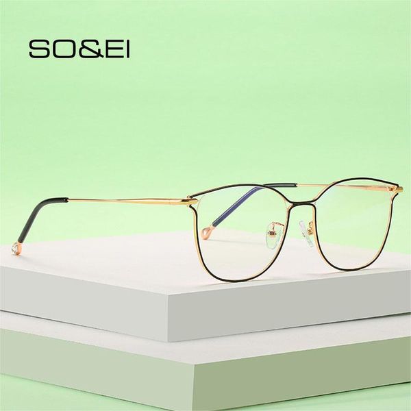fashion sunglasses frames so&ei vintage cat eye men women metal glasses frame clear lens ladies eyewear male optical myopia prescription, Black
fashion sunglasses frames so&ei vintage cat eye men women metal glasses frame clear lens ladies eyewear male optical myopia prescription, Black