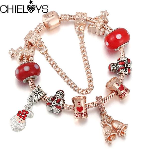 charm bracelets 2021 trendy rose gold bells pendant on hand with santa claus beads bracelet for women kids xmas jewelry, Golden;silver
charm bracelets 2021 trendy rose gold bells pendant on hand with santa claus beads bracelet for women kids xmas jewelry, Golden;silver