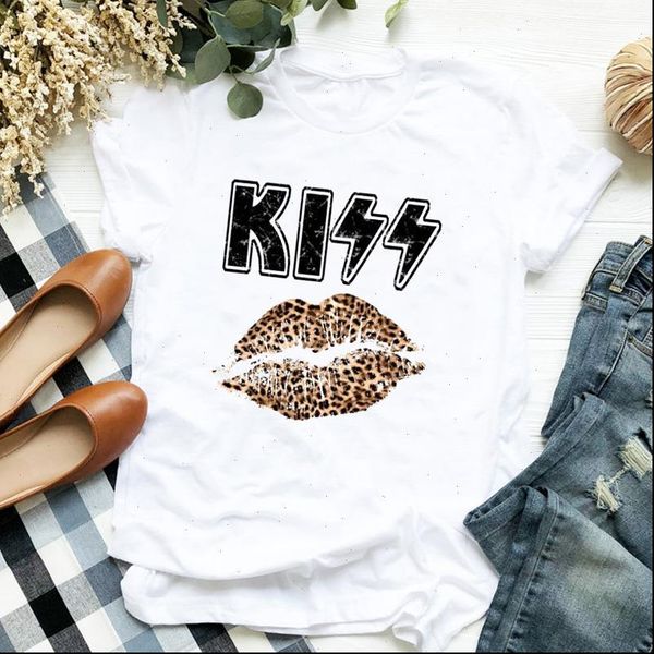 women lady t shirt kiss leopard lip printed tshirt ladies short sleeve tee shirt women female clothes graphic t shirt, White
women lady t shirt kiss leopard lip printed tshirt ladies short sleeve tee shirt women female clothes graphic t shirt, White
