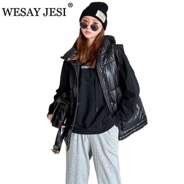 women's down & parkas wesay jesi 2021 autumn women cotton vest lady short sleeveless jacke winter female jackets outwear solid korean, Black
women's down & parkas wesay jesi 2021 autumn women cotton vest lady short sleeveless jacke winter female jackets outwear solid korean, Black