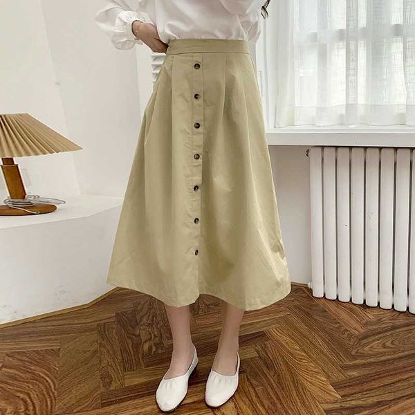 summer autumn skirts womens medium long waist a-word retro elegant button high female pleated 210607, Black
summer autumn skirts womens medium long waist a-word retro elegant button high female pleated 210607, Black