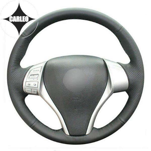 steering wheel covers diy car cover for tiida teana genuine black leather custom hand stitching holder layer wrap
steering wheel covers diy car cover for tiida teana genuine black leather custom hand stitching holder layer wrap