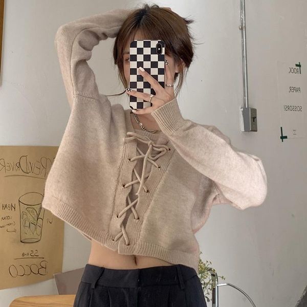 women's sweaters women pullover autumn 2021 loose v-neck long sleeve sweater lazy and gentle french in early, White;black
women's sweaters women pullover autumn 2021 loose v-neck long sleeve sweater lazy and gentle french in early, White;black