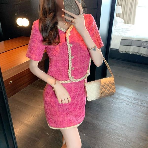 elegant plaid jacket and mini skirt set women short sleeve single-breasted short coats bodycon rose red skirt two pieces set, Gray
elegant plaid jacket and mini skirt set women short sleeve single-breasted short coats bodycon rose red skirt two pieces set, Gray