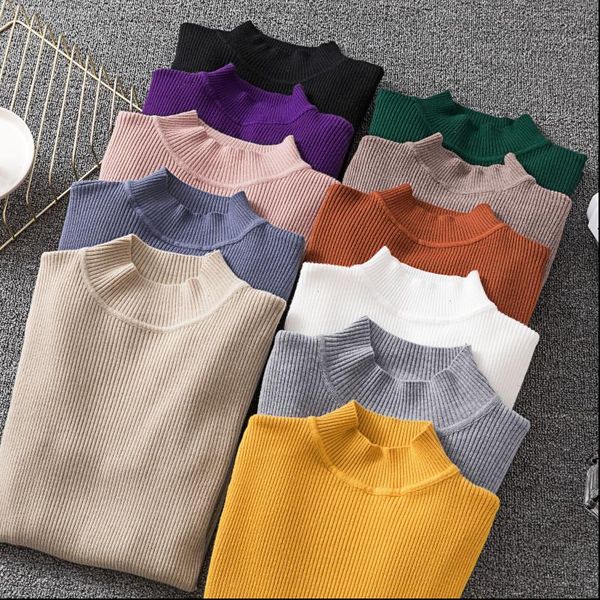 turtleneck sweater women autumn elastic slim pullover knitted jumper long sleeve winter korean tight basic femme, White;black
turtleneck sweater women autumn elastic slim pullover knitted jumper long sleeve winter korean tight basic femme, White;black