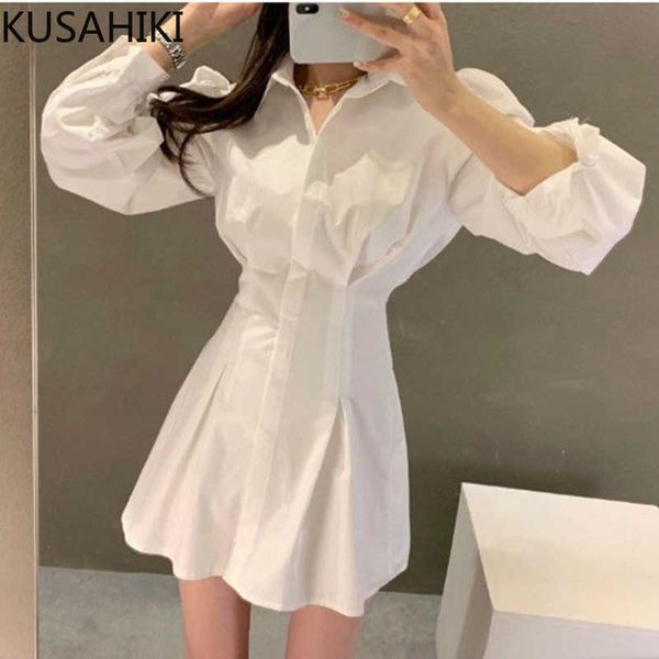 women dress korean single breasted slim waist elegant blouse dresses puff sleeve turn-down collar vestido femme 6f912 210603, Black;gray
women dress korean single breasted slim waist elegant blouse dresses puff sleeve turn-down collar vestido femme 6f912 210603, Black;gray