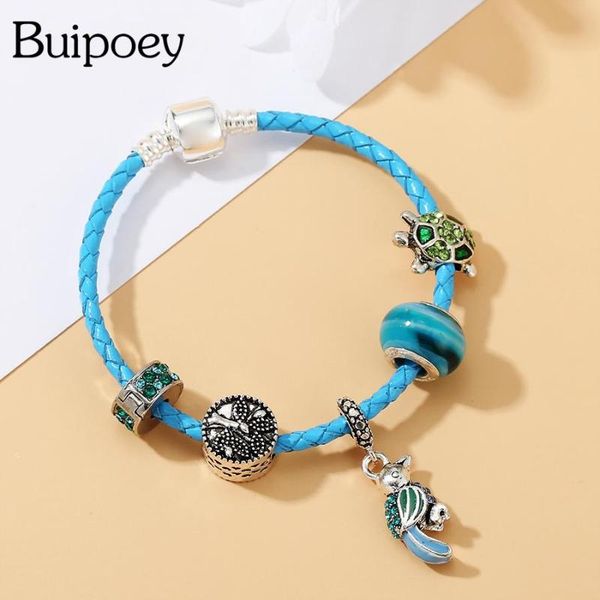 charm bracelets buipoey ocean crystal tortoise tree of life beads blue leather for women original parrot bracelet bangles gift, Golden;silver
charm bracelets buipoey ocean crystal tortoise tree of life beads blue leather for women original parrot bracelet bangles gift, Golden;silver