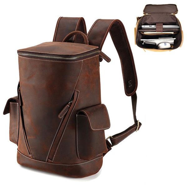 backpack scione crazy horse leather men's school multi-function large capacity waterproof retro business shoulder backpacks k136
backpack scione crazy horse leather men's school multi-function large capacity waterproof retro business shoulder backpacks k136