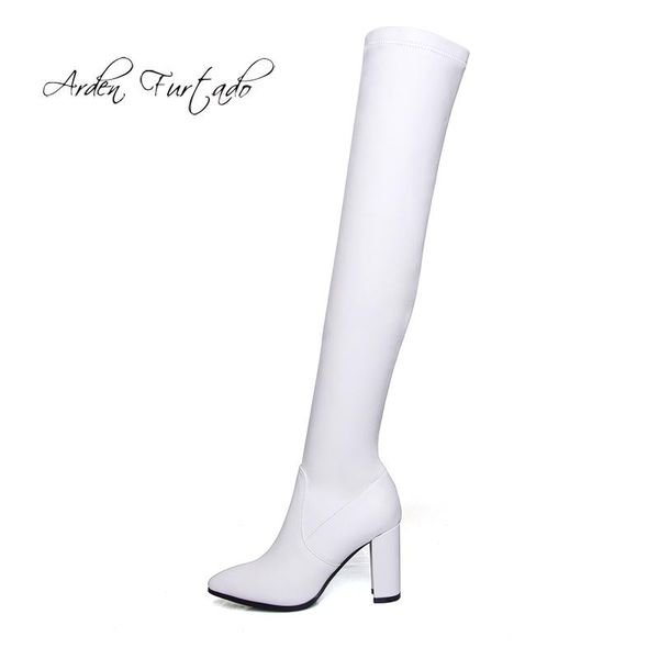 boots arden furtado fashion women's shoes winter elegant pointed toe chunky heels zipper white over the knee high, Black
boots arden furtado fashion women's shoes winter elegant pointed toe chunky heels zipper white over the knee high, Black