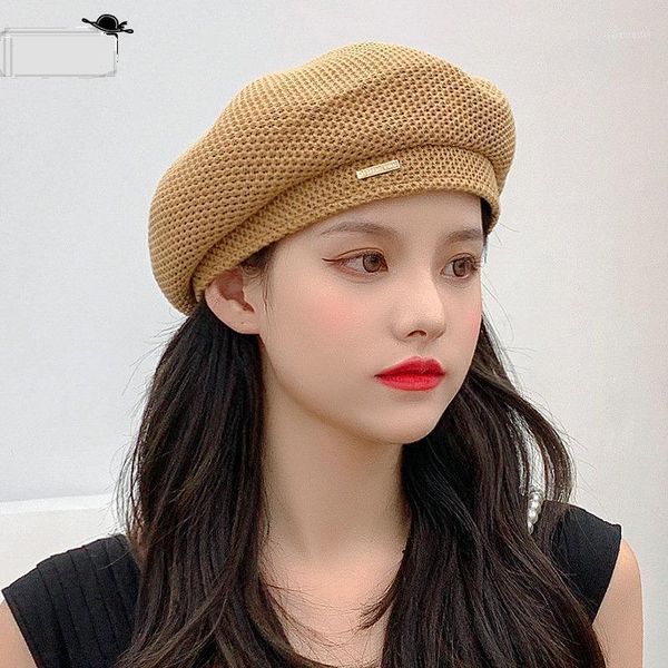 women hats 2021 bonnets stylish artist caps ladies spring summer koreanthin breathable mesh hole linen berets, Blue;gray
women hats 2021 bonnets stylish artist caps ladies spring summer koreanthin breathable mesh hole linen berets, Blue;gray