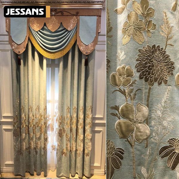 curtain & drapes 2021 american country pastoral high-end embroidered blackout bedroom living room balcony customization
curtain & drapes 2021 american country pastoral high-end embroidered blackout bedroom living room balcony customization