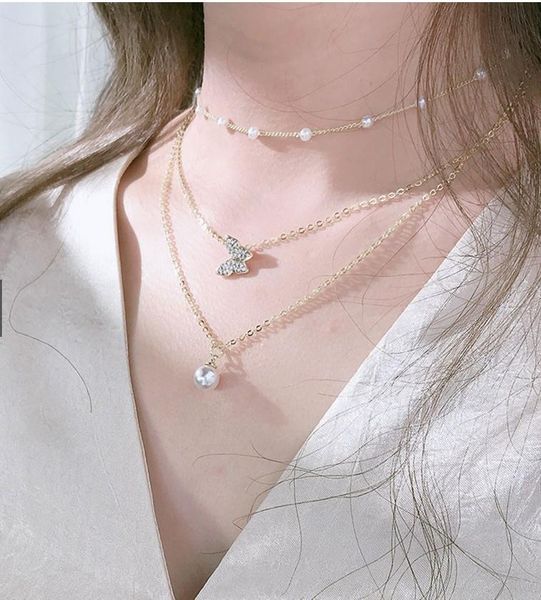 chokers temperament pearl necklace for women gold color butterfly multilayer female party jewelry, Golden;silver
chokers temperament pearl necklace for women gold color butterfly multilayer female party jewelry, Golden;silver