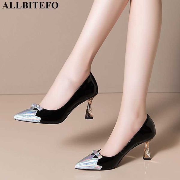 allbitefo large size:33-43 genuine leather bowtie brand high heels office ladies shoes women high heel shoes autumn women heels 210611, Black
allbitefo large size:33-43 genuine leather bowtie brand high heels office ladies shoes women high heel shoes autumn women heels 210611, Black