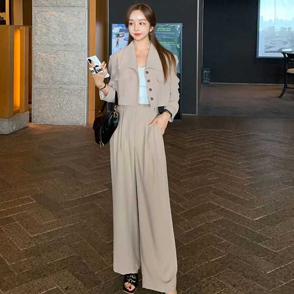 new arrival comfortable office lady women single-breasted short blazer and long loose pants elegant formal pant suits srpu, White;black
new arrival comfortable office lady women single-breasted short blazer and long loose pants elegant formal pant suits srpu, White;black