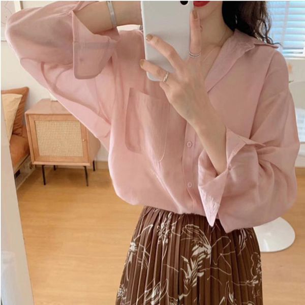 women's t-shirt design sense large size loose sunscreen long sleeve chiffon shirt inch leisure commute women, White
women's t-shirt design sense large size loose sunscreen long sleeve chiffon shirt inch leisure commute women, White