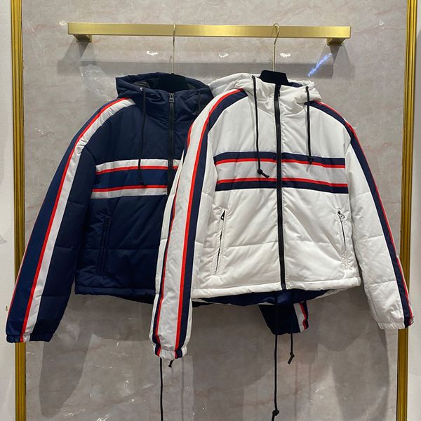 men womens skiing thicken down coats fashion five-pointed star stripes printing hooded outerwear designer winter couples bread puffer jacket, Black
men womens skiing thicken down coats fashion five-pointed star stripes printing hooded outerwear designer winter couples bread puffer jacket, Black
