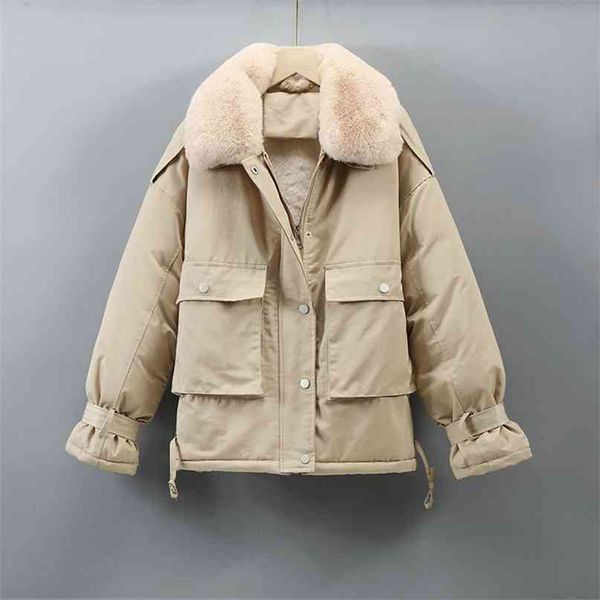 short cotton liner parka coat winter jacket women casual thick warm ladies lapel solid color chic 210923, Black
short cotton liner parka coat winter jacket women casual thick warm ladies lapel solid color chic 210923, Black