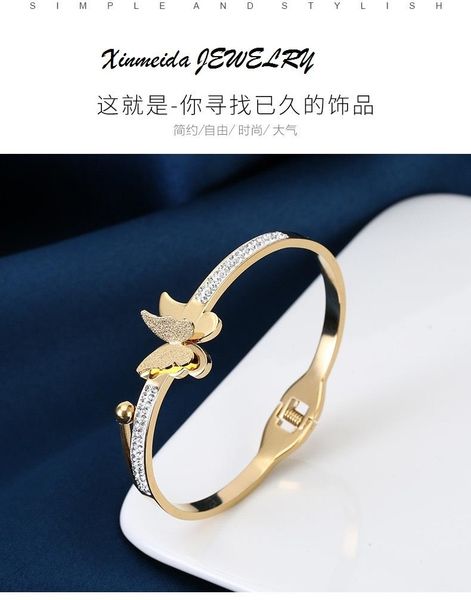 bangle charm stainless steel butterfly shape bracelets women gold lucky round jewelry gift drop, Black
bangle charm stainless steel butterfly shape bracelets women gold lucky round jewelry gift drop, Black