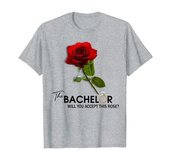 the bachelor will you accept this rose t-shirts sweet gifts, White;black