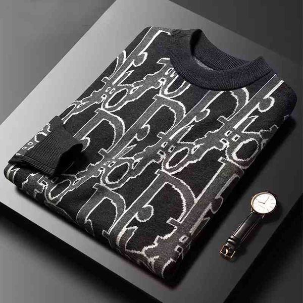 fashion personalized jacquard wool men's korean round neck warm knitting large sweater in autumn and winter, Black
fashion personalized jacquard wool men's korean round neck warm knitting large sweater in autumn and winter, Black
