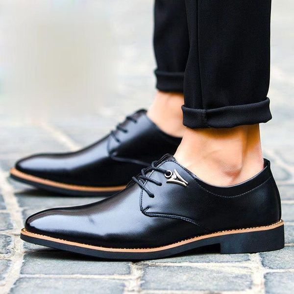 dress shoes spring mens formal pointed toe lace-up business patent leather men plus size 38-48, Black
dress shoes spring mens formal pointed toe lace-up business patent leather men plus size 38-48, Black