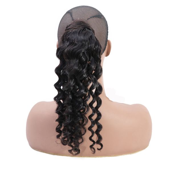 peruvian remy human hair wrap around ponytails for women clips in natural color can be dyed, Black
peruvian remy human hair wrap around ponytails for women clips in natural color can be dyed, Black