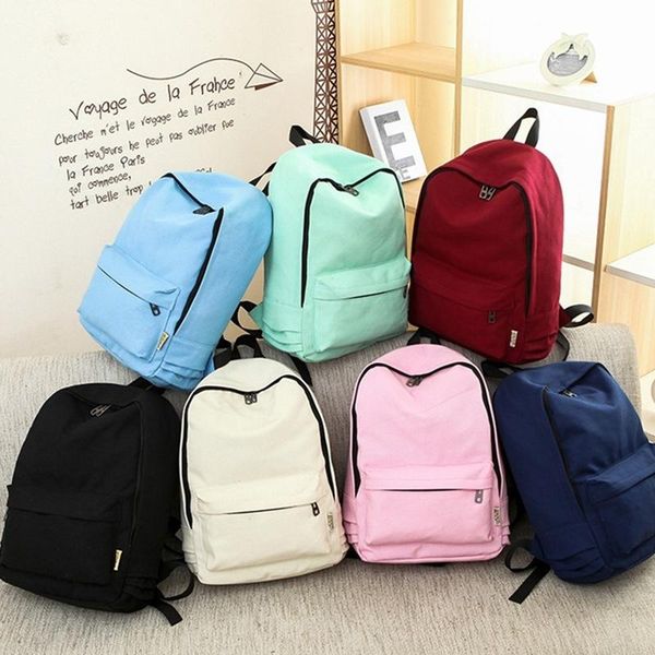 backpack women's korean-style canvas schoolbag student large-capacity solid color lapbags for girls plecak szkolny sac a dos
backpack women's korean-style canvas schoolbag student large-capacity solid color lapbags for girls plecak szkolny sac a dos
