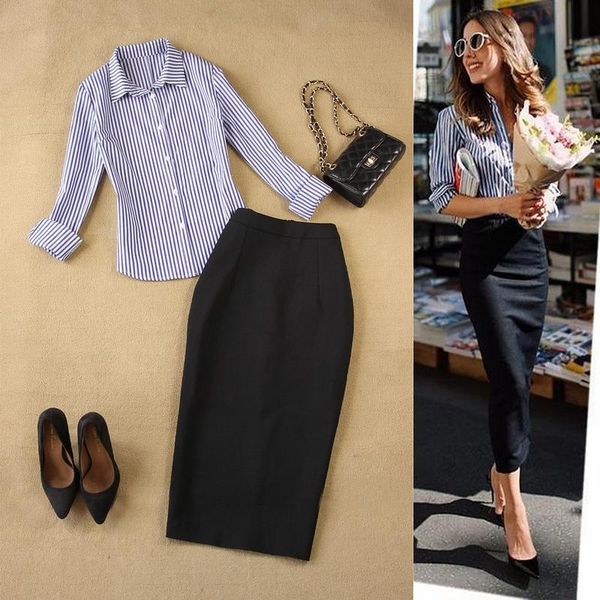 work dresses skinny bodycon pencil office lady two piece shirt skirt suit, White;black
work dresses skinny bodycon pencil office lady two piece shirt skirt suit, White;black