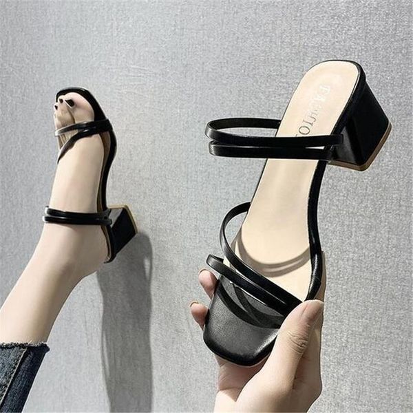 one word belt sandals female mid-heel 2021 summer new thick heel fish mouth womens platform sandals fashion women shoes slippers, Black
one word belt sandals female mid-heel 2021 summer new thick heel fish mouth womens platform sandals fashion women shoes slippers, Black